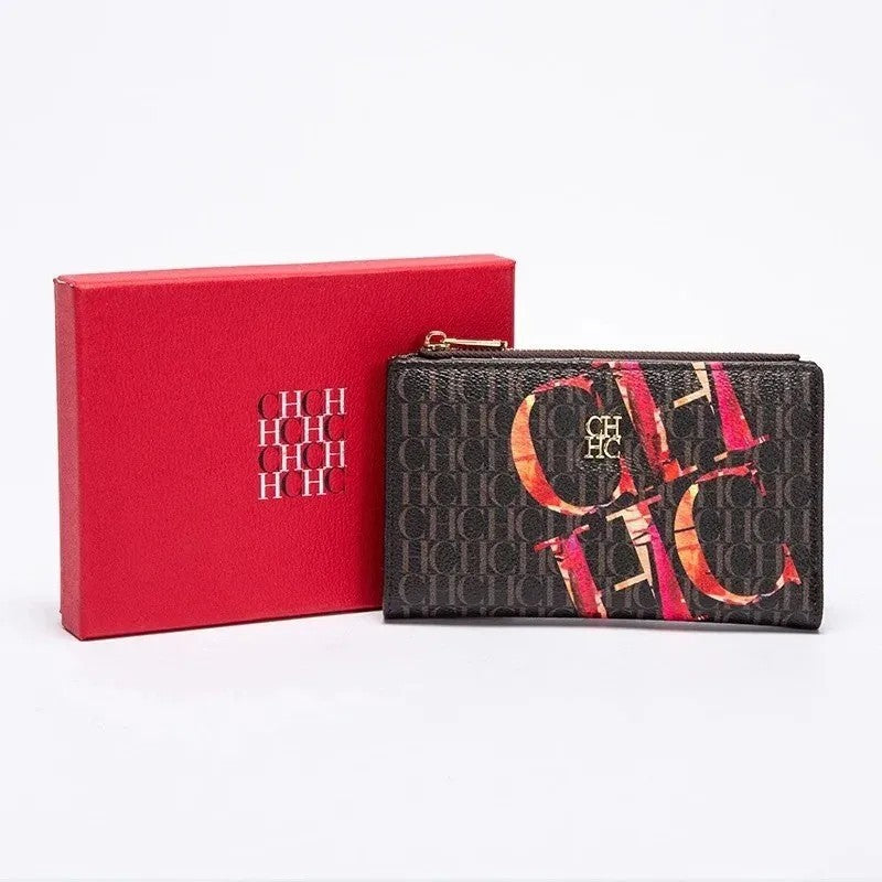 Printed Women's Long Wallet Luxury Brand Retro Classic PVC Material 2025 New Fashionable Simple Card Bag
