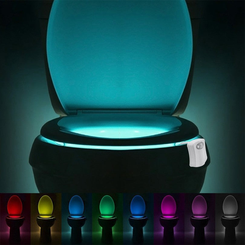 Toilet Night Light PIR Motion Sensor Toilet Lights LED Washroom Night Lamp 16 Colors Toilet Bowl Lighting For Bathroom Washroom