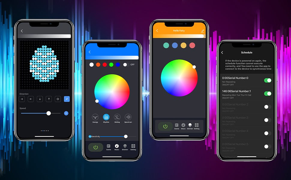 Led Smart Curtain Lights New year's garland App RGB Fairy Lights DIY Music Change Display for Window Christmas Room Decoration