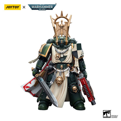 JOYTOY Warhammer 40k 1/18 Bonecos de Ação Anime 12cm Mestre Lazarus dos Dark Angels com Punho Potente