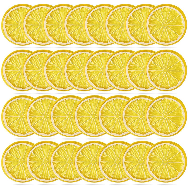 5pcs 2inch Artificial Lemon Orange Festive Party Supplies Fake Fruits Christmas Halloween Home Decoration Food Phography Props