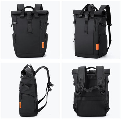 Mochila Masculina para Viagem, Notebook de 15,6 polegadas, Impermeável, para Acampamento, Caminhada, Escola, Faculdade e Negócios