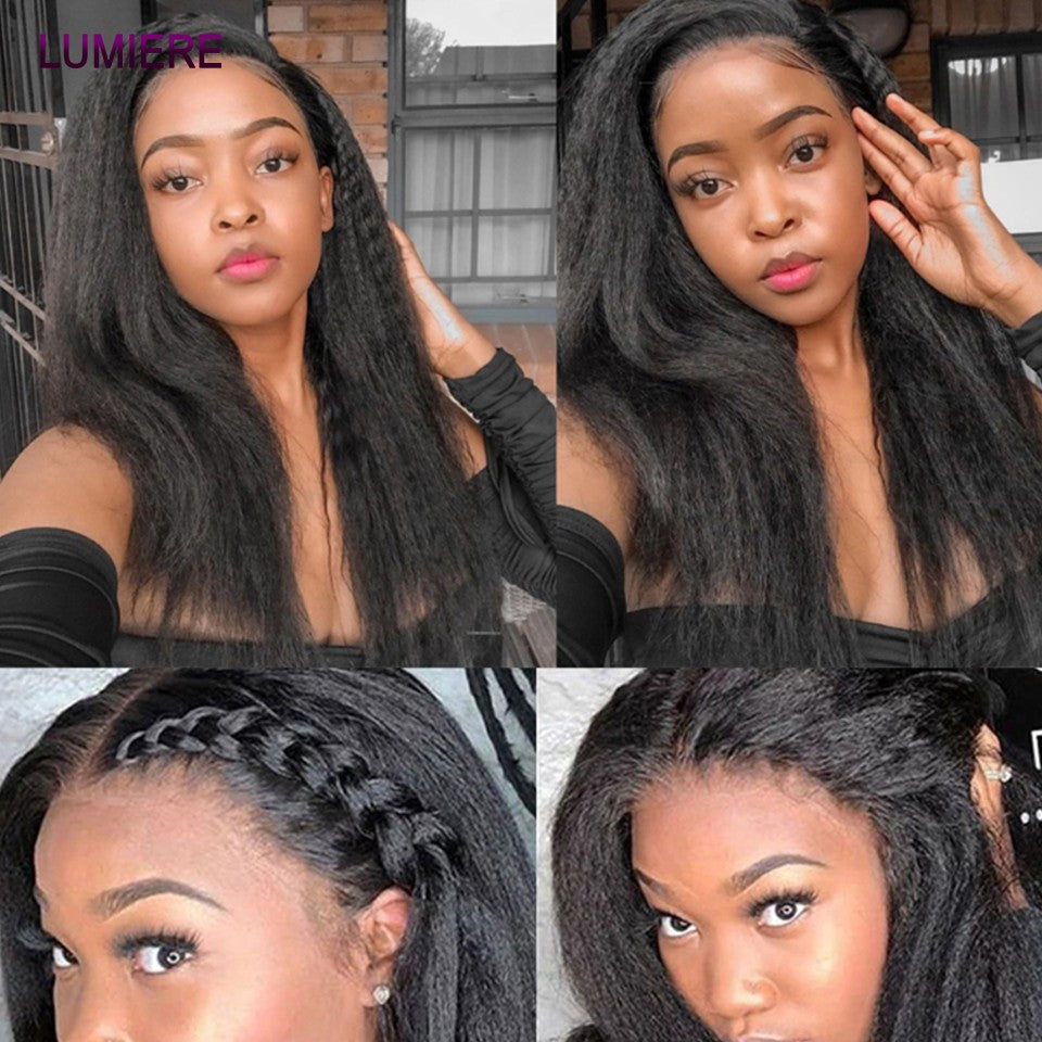 Pacotes de Cabelo Humano Liso Kinky Yaki 100% Cabelo Humano Virgem Puro Brasileiro Extensões de Cabelo em Promoção/Liquidação