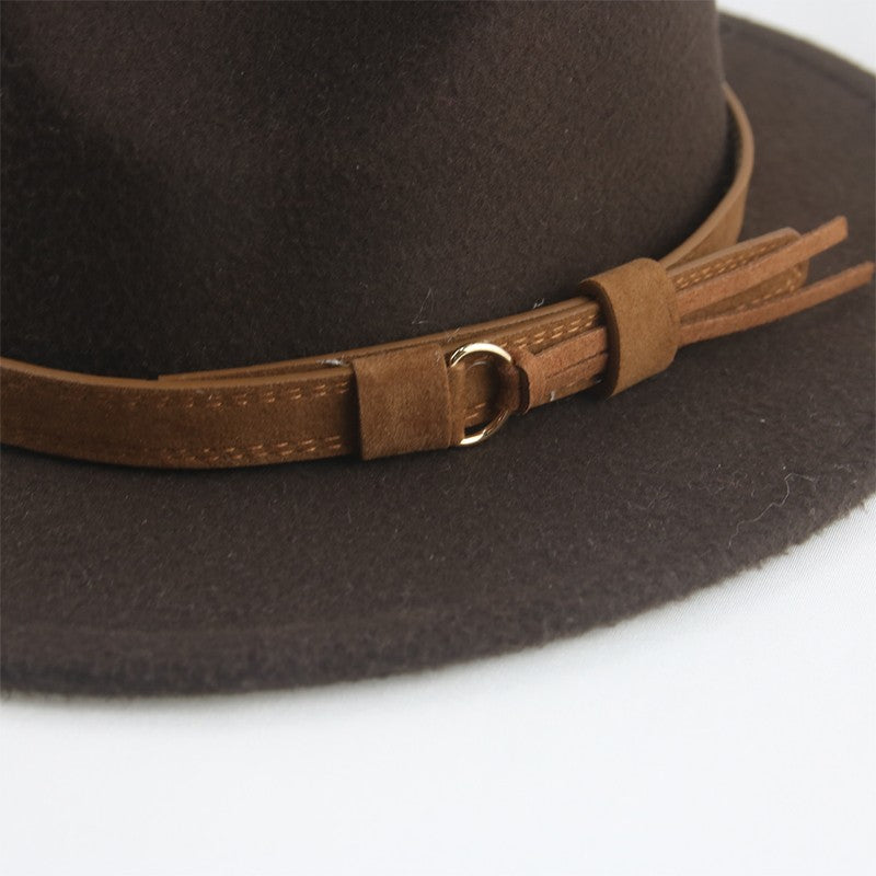 Hats for Women Fedoras Girls Hat Boys Hat Felted Kids Baby Caps Small 52cm 54cm Belt Wedding Cute Kid Fedoras Sombreros De Mujer
