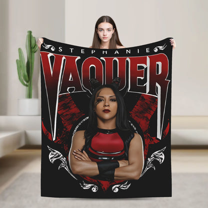 Stephanie Vaquer Wrestler Merch Blanket Soft Velvet  Throw Blanket Relax Bedspread