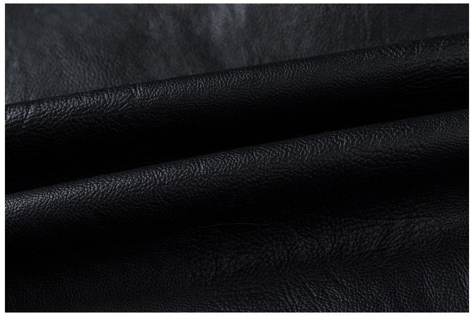 Men's Vintage Biker Leather Jacket Autumn Winter Retro Stand Collar Motorcycle PU Coat Warm Windproof Fashion Casual Jacket