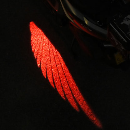 2Pcs Luz de Boas-Vindas LED Para Motocicleta Asas de Anjo Luzes de Projeção 8-30V Motocicleta Luz Decorativa Modificada Luzes Laser de Asa