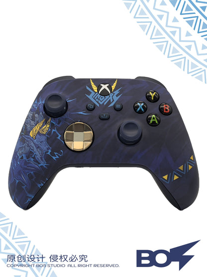MH Foil Stamping PS5 Controller Shell Faceplate Cover with Touchpad for DualSense Controller, Replacement for BDM-010 to 050