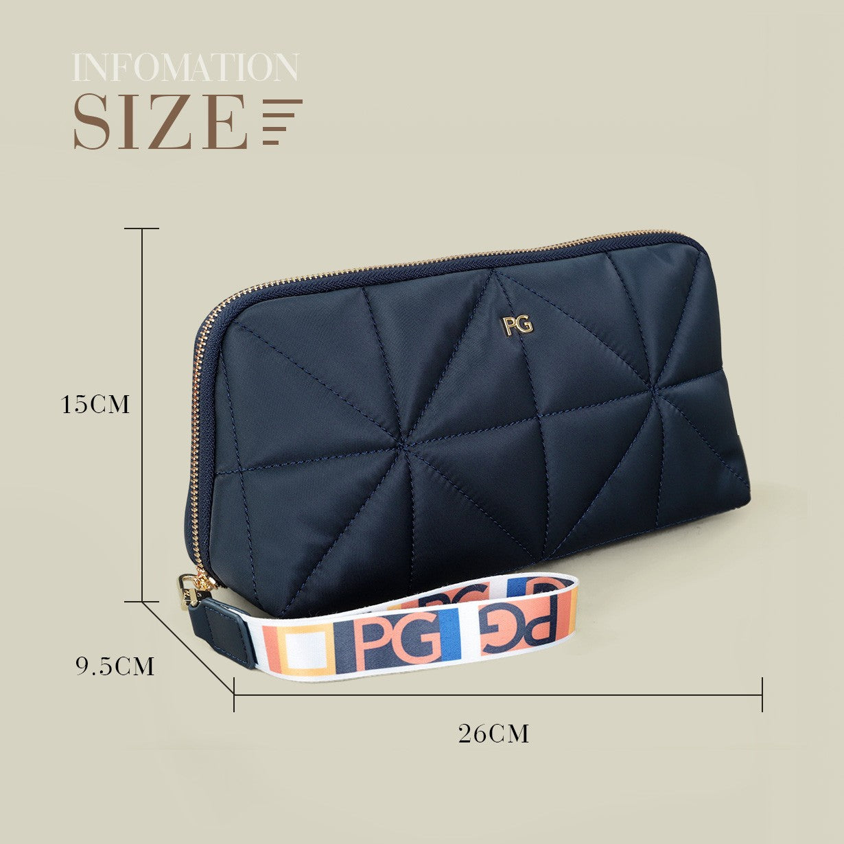 PG 2026 nylon cloth multi-functional waterproof folding new design fashion portable easy to carry handbag Cosmetic bag