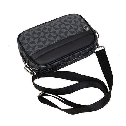 Casual Lightweight Business Shoulder Bags for Men PU Leather Messenger Bag Comfortable Wide Strap Crossbody Bags Designer Male