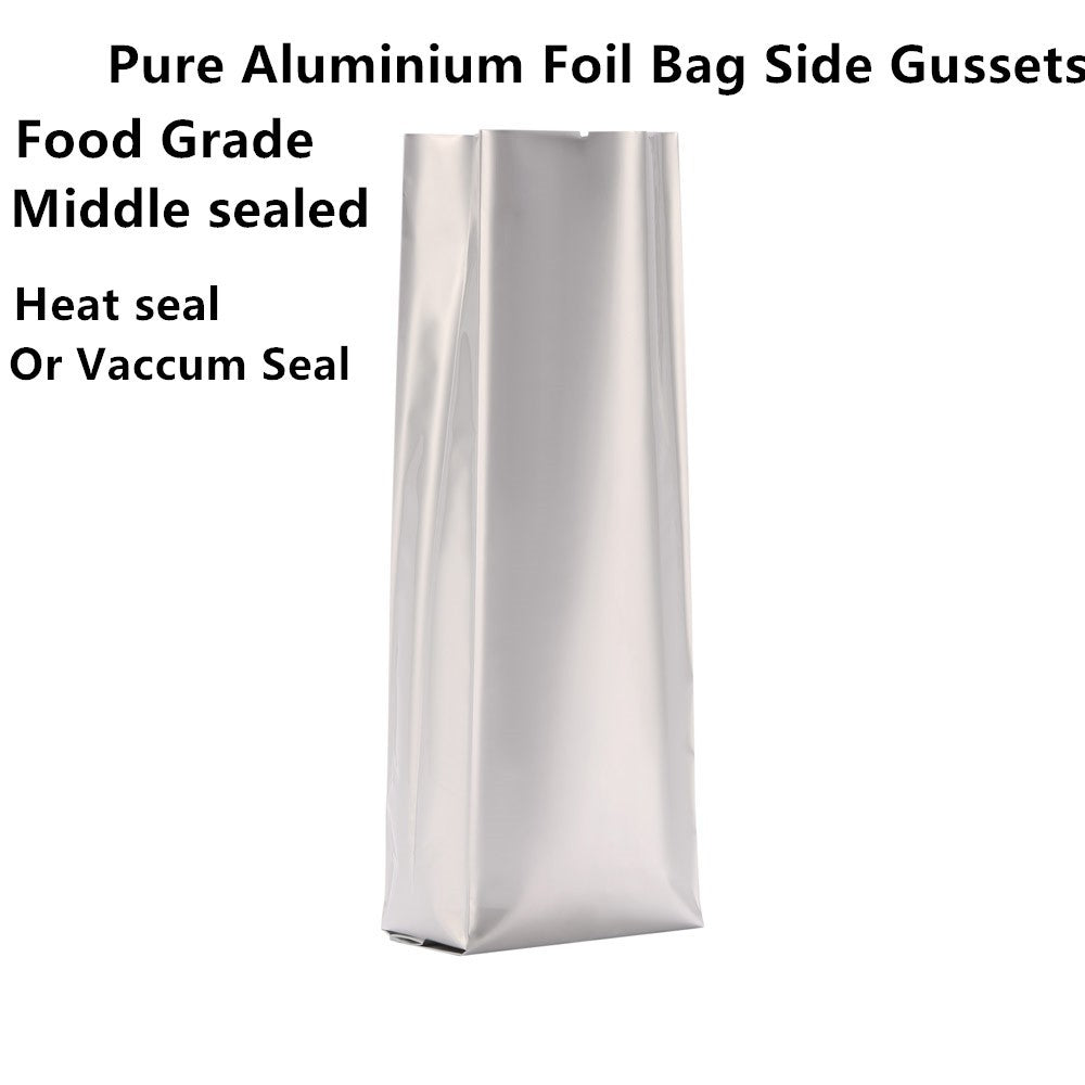 100pcs One Side Clear Laser Shiny Aluminum Foil Zip Lock Bags  Reflective Holographic Self-sealing Pouch for Fashion Accessories