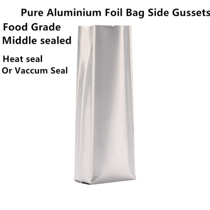 100pcs One Side Clear Laser Shiny Aluminum Foil Zip Lock Bags  Reflective Holographic Self-sealing Pouch for Fashion Accessories