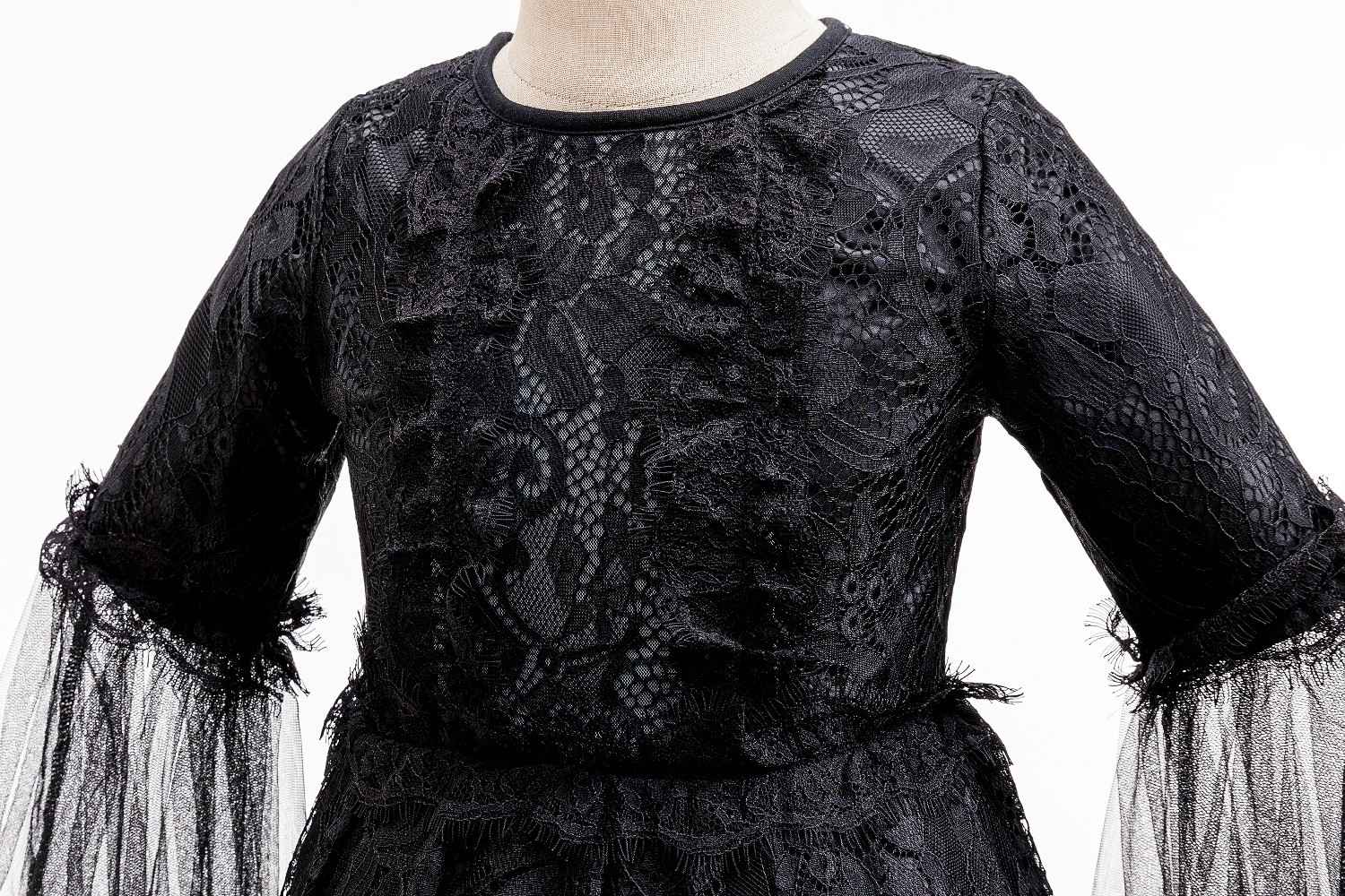 Halloween Costume Cartoon Maleficent Cosplay Dress Fancy Witch Disguise Robe Carnival Devil Queen Dot Tulle Frock