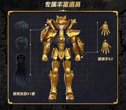 Blokees Gold Saint Action Figure Versão Galáxia 02 Libra Dohko Sagitário Saint Seiya Brinquedos de Montar Presente de Aniversário Infantil