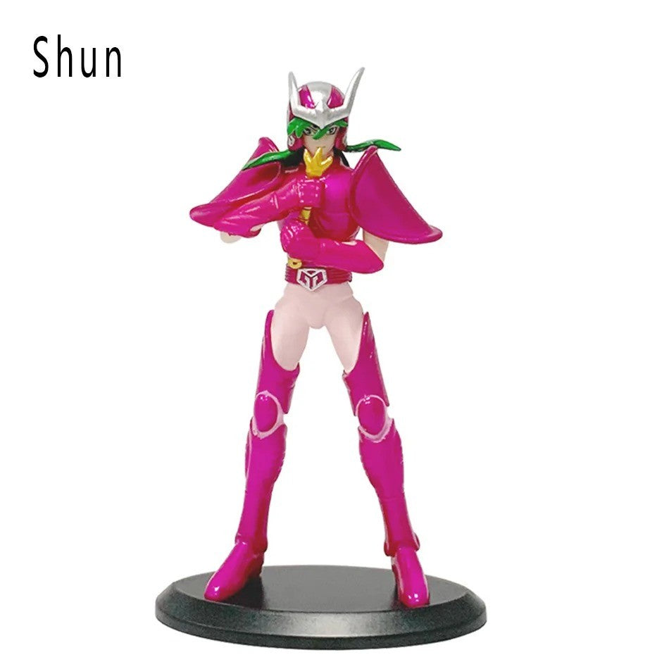 Saint Seiya Action Figurine Ikki Hyoga Seiya Shiryu Standing Myth Cloth Knights of The Zodiac Figures Model Toys Children's Gift