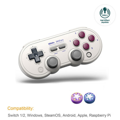 8Bitdo SN30 Pro Bluetooth Wireless Gaming Controller with Hall Effect for Switch 2 MacOS Android Raspberry Pi Windows Steam Deck