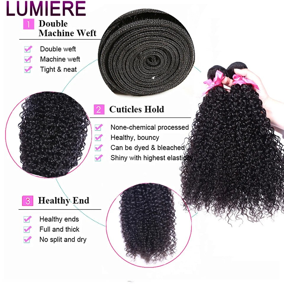 Pacote de 28 30 polegadas de cabelo humano encaracolado crespo afro, cacheado profundo tipo jerry, brasileiro, natural virgem, extensão de cabelo.