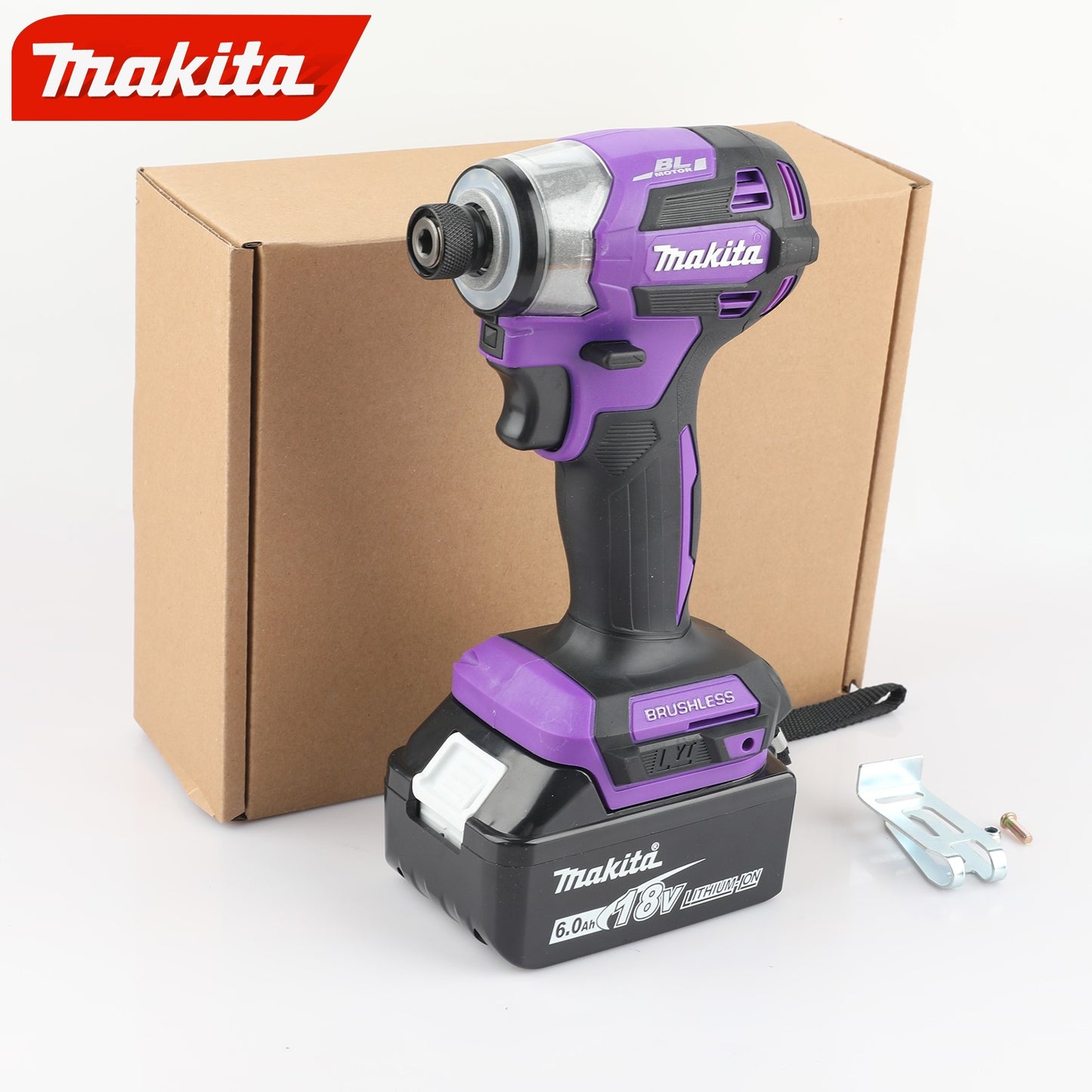 Parafusadeira de Impacto Sem Fio Makita 18V LXT com Motor Brushless Furadeira Elétrica Modos Madeira/Parafuso/T 180 N·M Ferramentas Elétricas Recarregáveis DTD173
