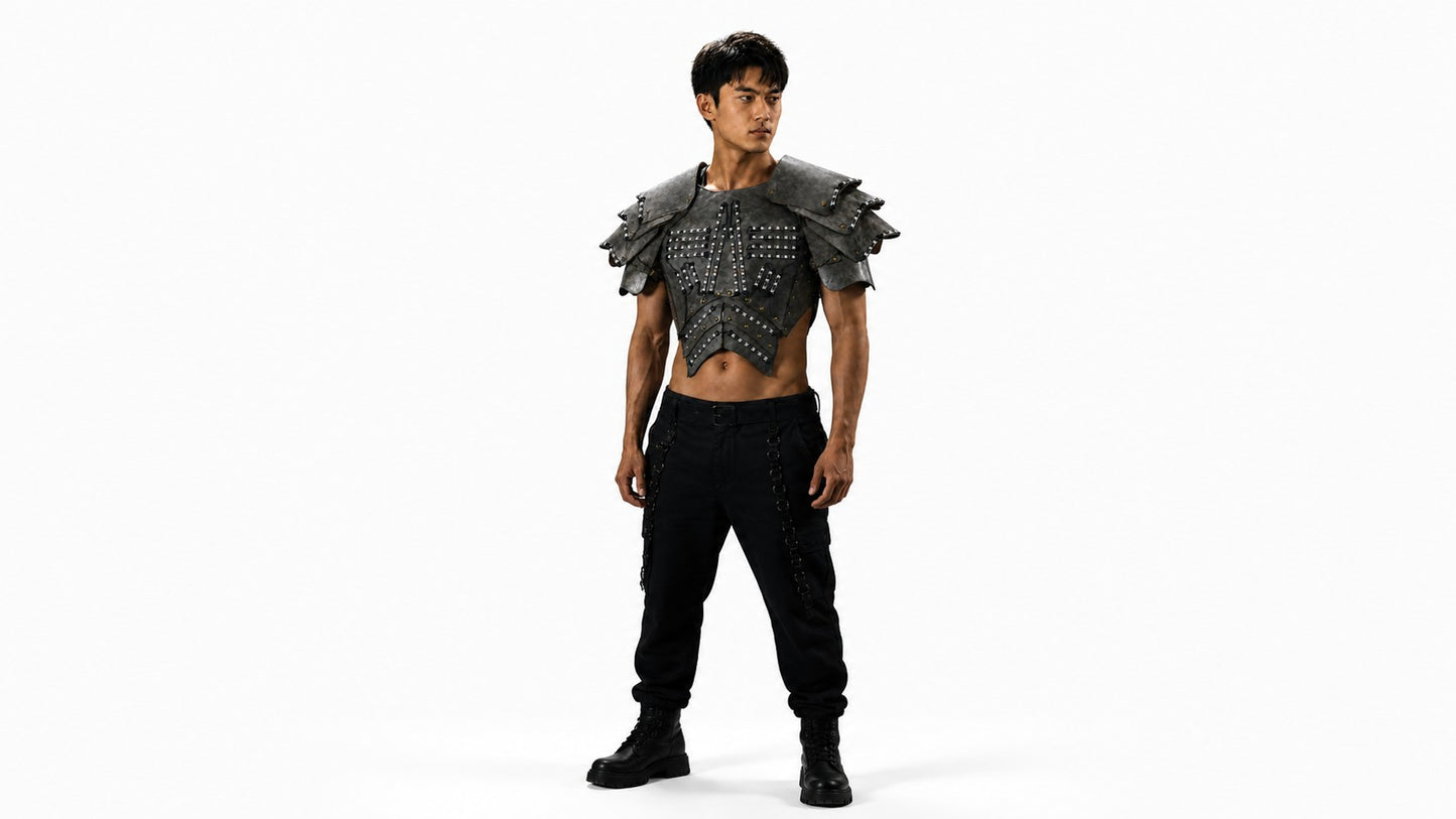 Cyber LED Glow Armor Cape – Illuminated Cosplay & Club Wear