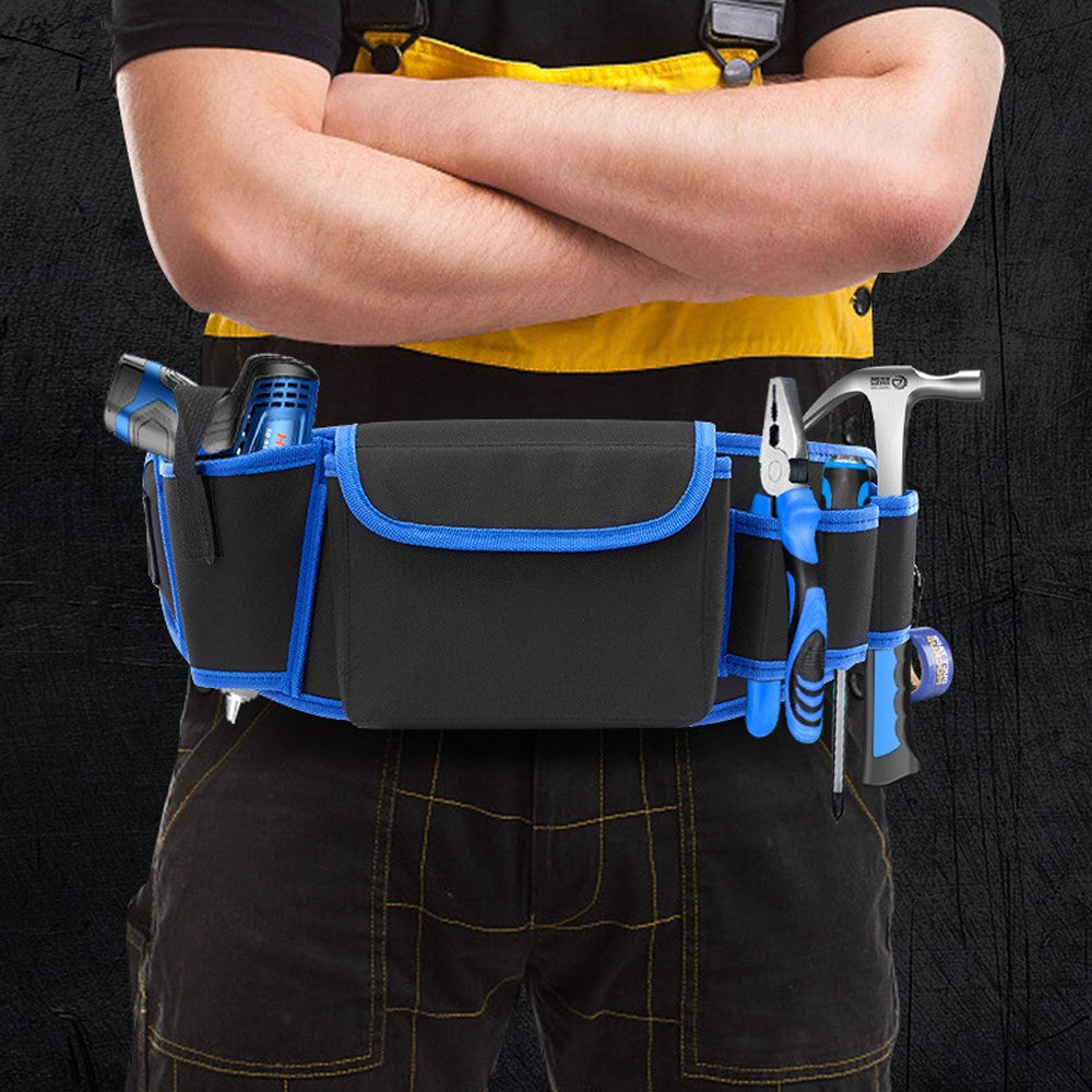 Hardware and electric Tool Bag Multifunction Oxford Cloth Thickened Maintenance Aerial Work Pocket Portable Tool Pocket Waistbag