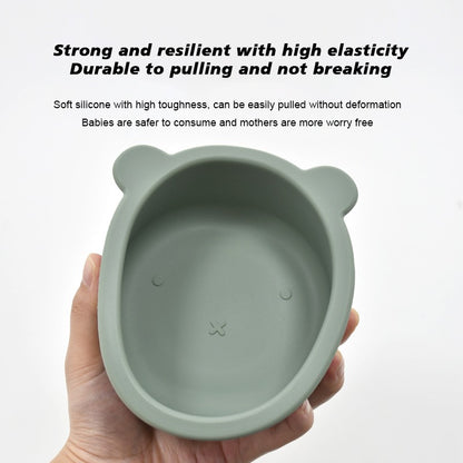 BPA Free Baby Silicone Feeding Bowl Cartoon Dishes For Kids Suction cup Anti-Drop Non-Slip Dinnerware Autonomous eating training