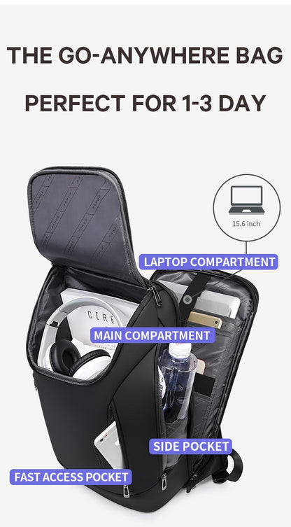 BANGE Business Backpacks Laptop 15.6 inch Multifunctional WaterProof Big Capacity Daily Work Male Backpack School Bag Mochila