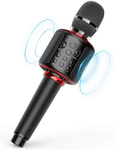 Microfone de Karaokê Sem Fio Bluetooth Portátil para Canto com Dueto/Gravação/Reprodução/Reverb Presente para Adulto/Criança para KTV em Casa