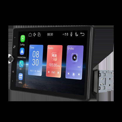 Podofo 10.4" Wireless CarPlay MP5 Player 1din Universally Rotation Car Multimedia Player Wireless Android Auto Car Radio Stereo