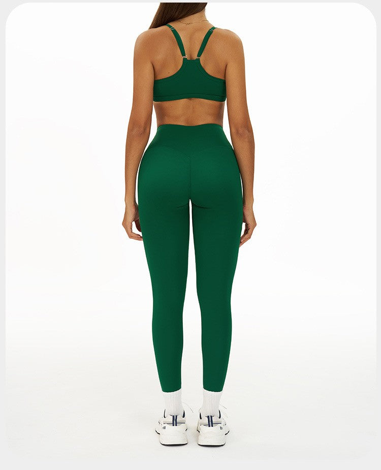 2 Pieces Women's Tracksuit Seamless Yoga Set Workout Outfit Sportswear Gym Clothing High Waist Leggings Fitness Bra Sports Suits