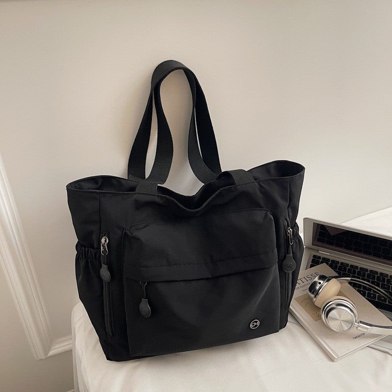 Stylish Nylon Canvas Shoulder Bag for Women Spacious Top Handle Bag Tote Casual  Comfortable and Versatile Texture Commuter Bag