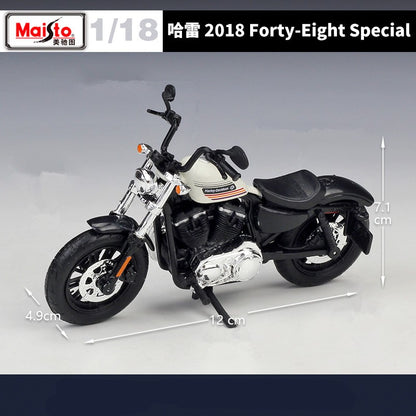 Maisto 1:18 Harley 2018 Forty-Eight Special Liga Racing Modelo de Moto de Rua Diecast Metal Modelo de Moto Esportiva Presente Infantil