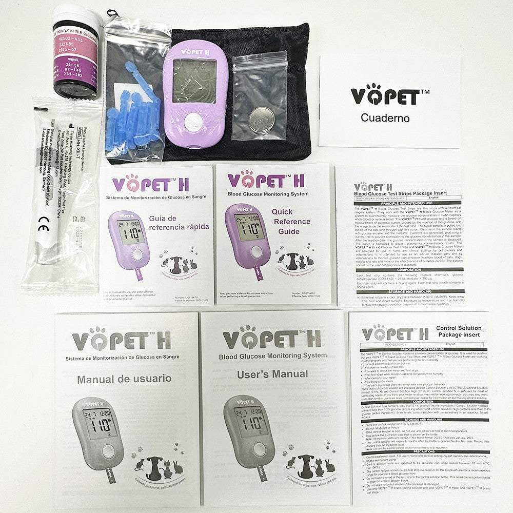 Medidor de Glicemia Sistema de Monitoramento de Glicose para Uso Veterinário Gerenciamento Profissional de Diabetes para Animais de Estimação Acessórios Clínica
