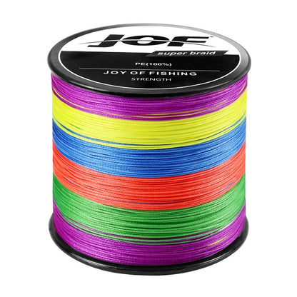 Linha Trançada JOF 12X 100/300/500/1000m Tudo para Linha de Pesca MaxDrag 150LB Linha Multifilamento PE para Pesca em Água Salgada no Mar