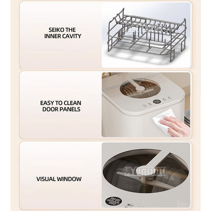 Intelligent Kitchen Dishwasher, Mini Fully Automatic Disinfection Cabinet Bowl Dishes Dishes Intelligent
