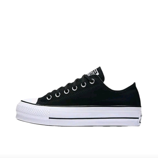 Converse All Star Lift Women's Skateboarding Shoes, Breathable, Classic Style, Chunky Sole Sneakers, Black