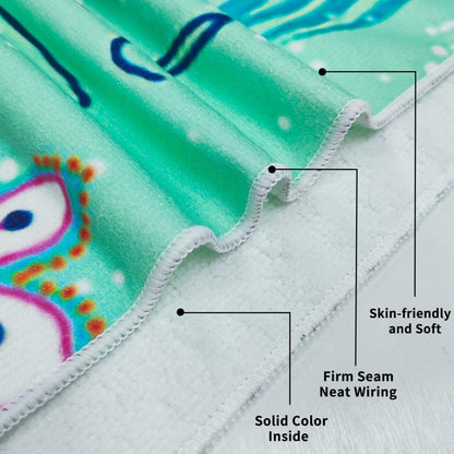 Custom Photo Beach Towel Soft Microfiber Lightweight Polyester Towel Anti-Sand For Family Friends Party Quick-Drying Bath Towel