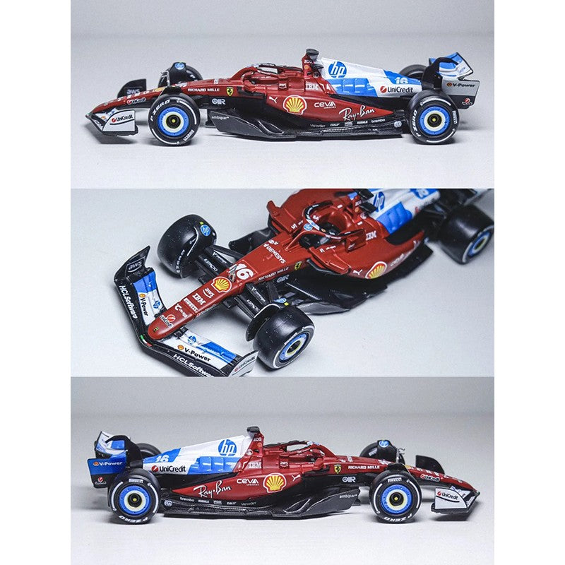 Novo Em Estoque Bburago 1:43 Ferrari Sf25 Miami Gp Liga Miniatura Modelo Diecast 2025 F1 Carro #16 Charles Leclerc Carro de Brinquedo Presente para Crianças