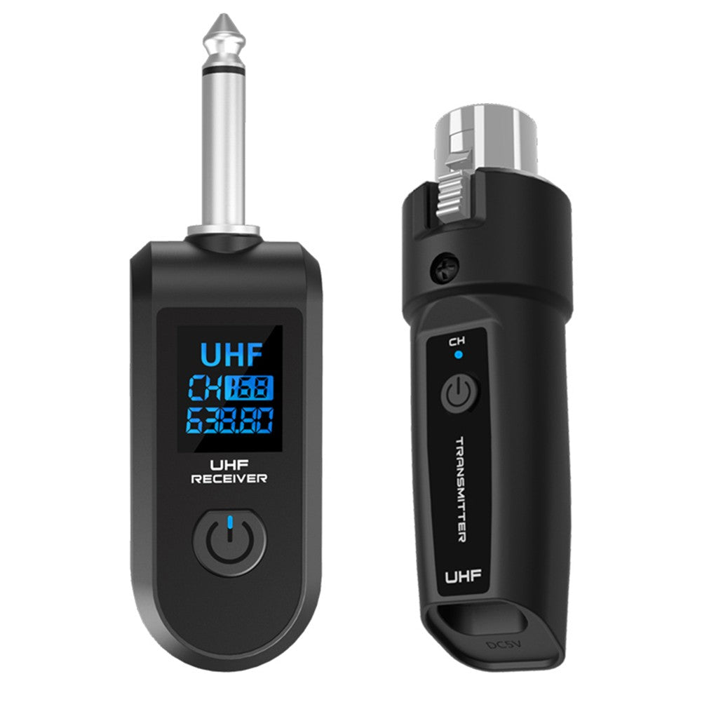 Conversor de Microfone Sem Fio XLR Recarregável Transmissor e Receptor Microfones para Mesa de Áudio Microfone Dinâmico Guitarra Elétrica