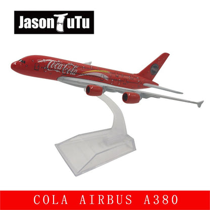 JASON TUTU Emirates Airbus A380 Aeronave Diecast Metal 1/400 Escala Miniatura Avião Modelo Aviões Dropshipping