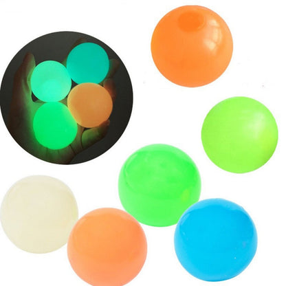 6/12/18 Pcs 4.5cm Fun Luminous Pinch Sticky Balls for Birthday Party Wedding Christmas New Year Party Game Gift Prize Gift Pack