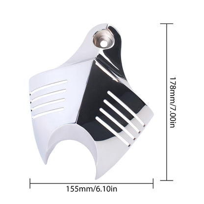 Mptprcycle Chrome Twin Horn Cover Cowbell For Harley Big Twins V-Rods 1992-2020