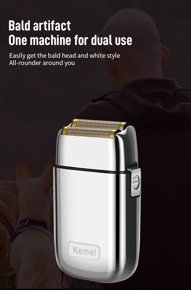 Kemei Tx1 Rechargeable Metal Housing Pro Electric Shaver For Men Hair Beard Electric Razor Bald Shaving Machine Finishing Fade