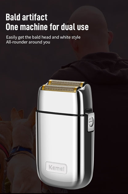 Kemei Tx1 Rechargeable Metal Housing Pro Electric Shaver For Men Hair Beard Electric Razor Bald Shaving Machine Finishing Fade
