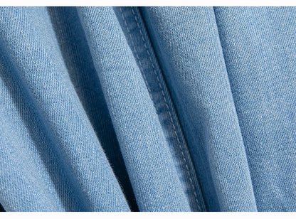 Plus Size Denim Skirt Women Summer 2025 New Korean Style High Waist A Line Pleated Long Jean Skirt Casual Women Maxi Skirt