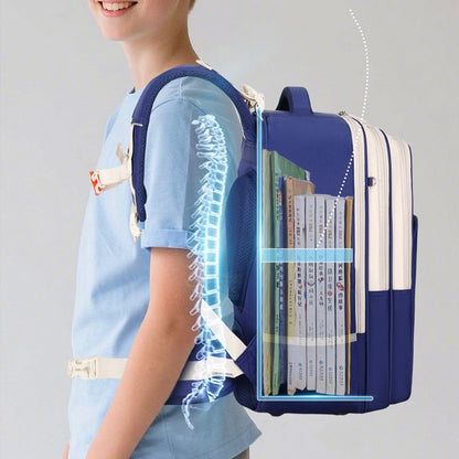 Mochila escolar estilo casual simples coreano para meninas, mochila para crianças do ensino fundamental e médio, bolsa para idades de 6 a 12 anos