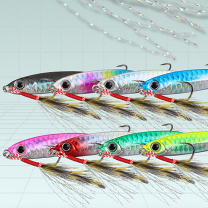 1 unidade isca artificial de metal Jig 7g 10g 15g 20g 25g 30g Isca de pesca Shore Casting Jigging Isca de pesca de água salgada Shore Casting