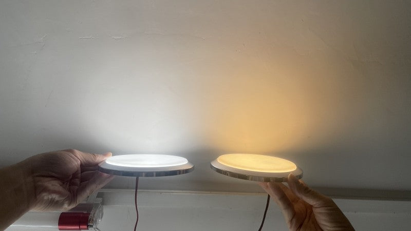 Tokili 12V/24V Dual Volt Ultra-Thin LED Puck Lights, Interior RV Marine Overhead Light, for Camper Cabin, Boat & Trailer Ceiling
