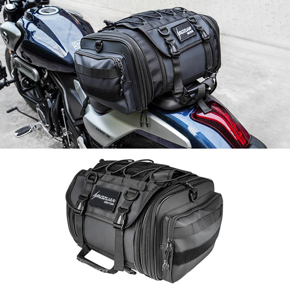 Motorcycle Tail Bag Waterproof 20L-60L Expandable Back Seat Saddle Bag Luggage Pannier Motorcycle Accessories Rider Backpack