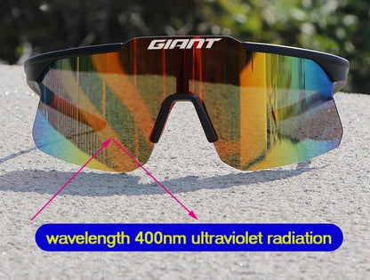 Óculos de ciclismo gigantes novos 2025 Proteção UV400, Antiembaçante, Óculos de sol esportivos para homens e mulheres com estojo