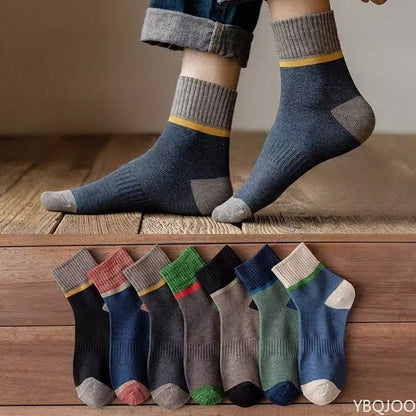 7 pairs of socks for men midsole autumn winter thick warm odor proof sports long socks versatile casual socks